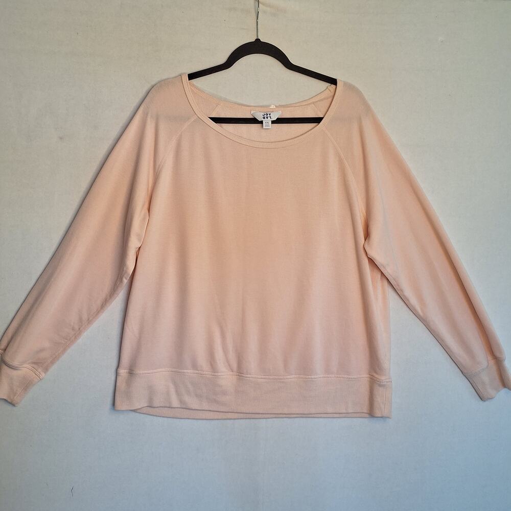 Joy Lab Womens Sweatshirt XXL Baby Pink Modal Blend Plus Size Soft Cozy Feminine